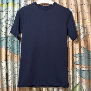 Basic Editions Crew Neck Short Sleeve Cotton Blend T-Shirt, Blue, Youth XL 14/16